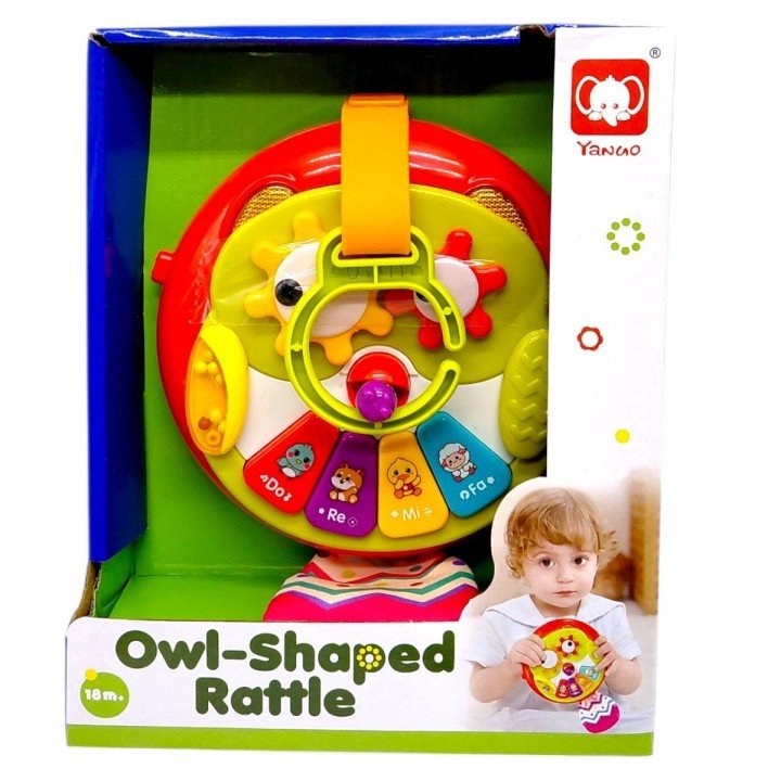 Брязкальце-підвіска (інтерактивна сова, звук, світло, мелодії, пісні)