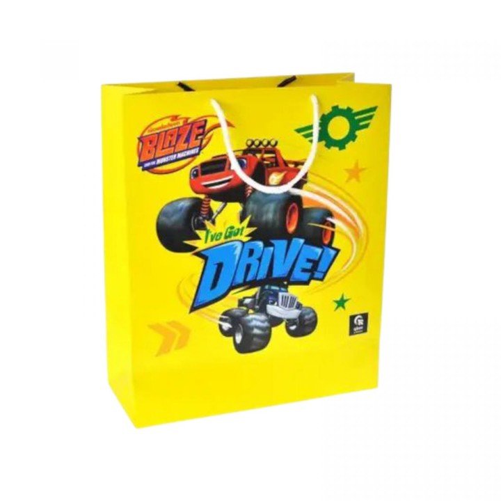 Пакет паперовий M "Блиск і диво-машини" р.27x33x11 см