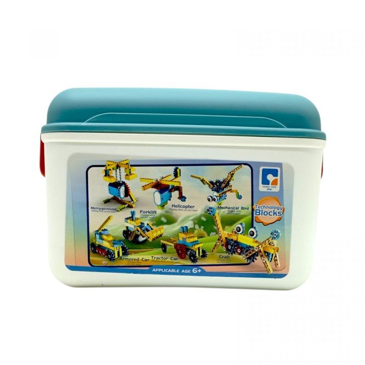 Конструктор на радіокеруванні 182 деталі, автоматичний рух, колесо вільного ходу, рух вперед-назад, акумулятор 3.7 V, пульт керування, в боксі