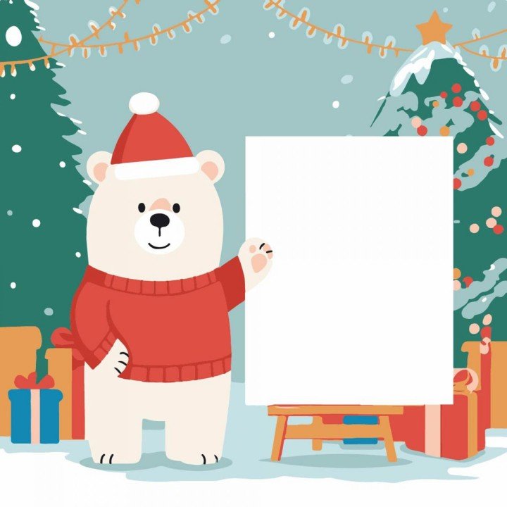 Картина по номерах "Ведмедик з листівкою" 20х20 см