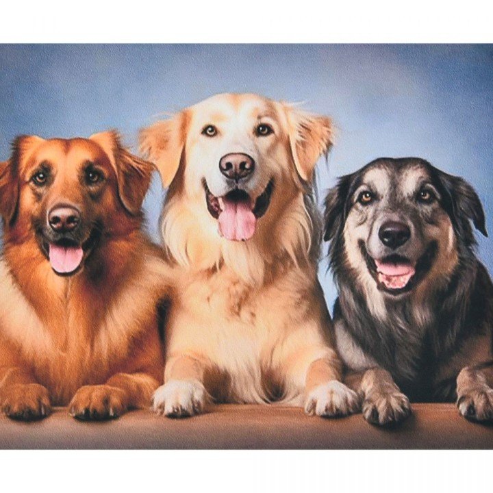 Алмазна мозаїка "Три вірних друга" 40х50 см