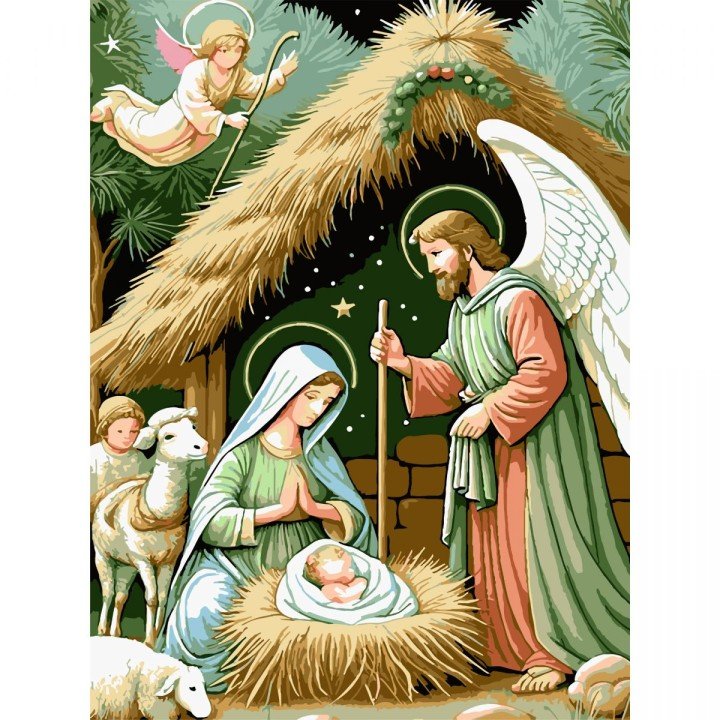 Картина по номерах "Народження Ісуса" 30х40 см