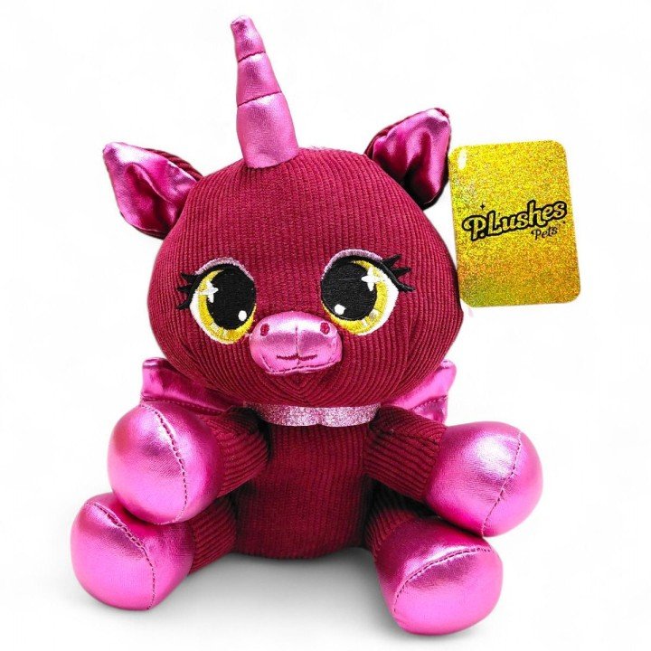 Мʼяка іграшка "Plushes Pets" 15 см (бордовий єдиноріг)