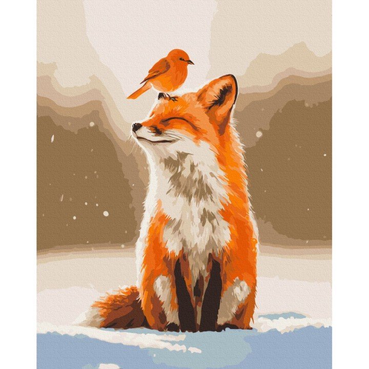 Картина по номерам "Друзі зими" 40x50 см.
