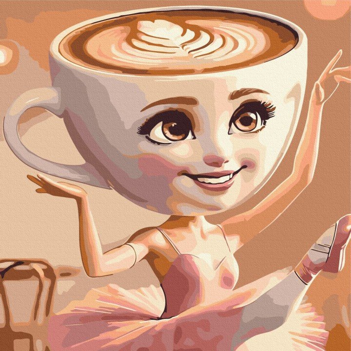Картина по номерам "Ballerina Cappuccino" 40x40 см.