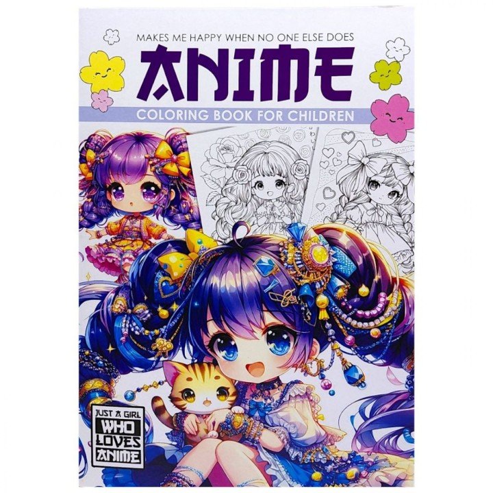 Розмальовка "Аніме" 21х29,7 см., 8 аркушів