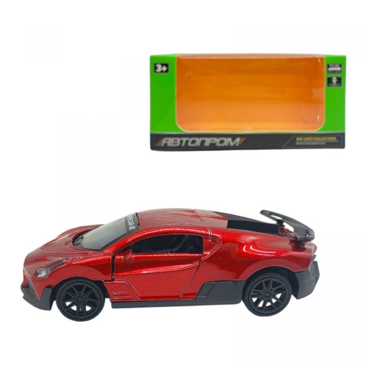 МАШИНА. АВТОПРОМ 1:39 BUGATTI (ЧЕРВОНА)