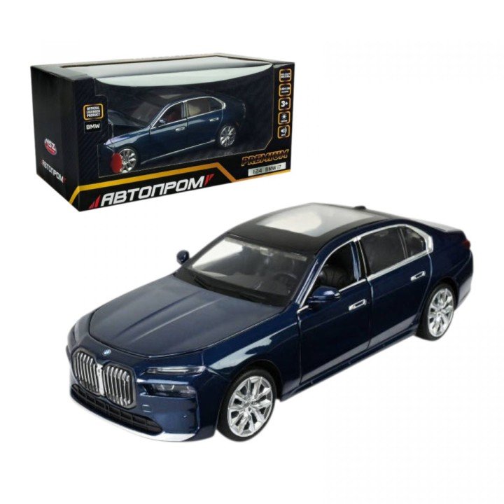 Іграшка машина мет. 1:24 BMW I7, батар.,світло,звук,відкр.двері,кор. 24,5х13х12см