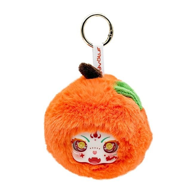 Іграшка-брелок мʼяконабивна "Яскрава апельсинка Санті" серія Талісмани, 9см.