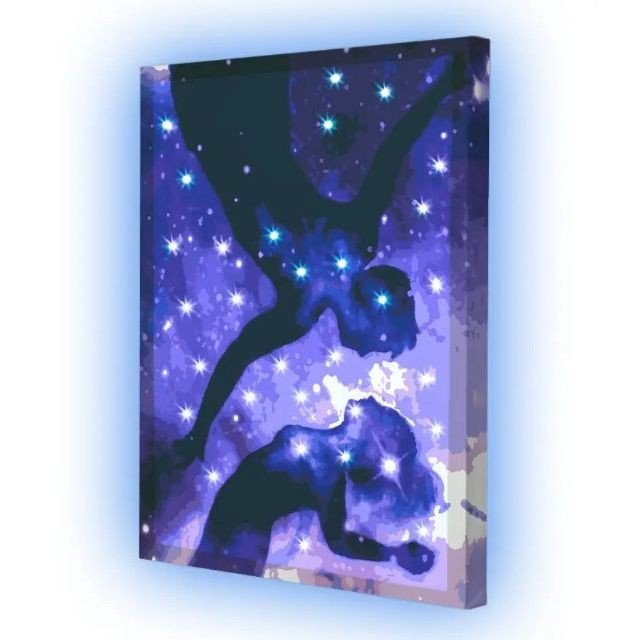 Картина по номерах зі світлодіодною підсвіткою "Сяйво твоєї душі" 40х50 см