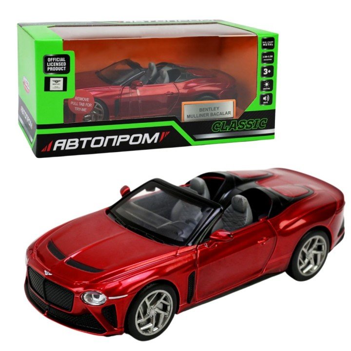 МАШИНА АВТОПРОМ (68741)1:32 Bentley Bacalar (РУБІНОВА)