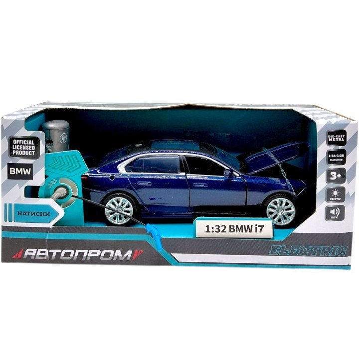 МАШИНА АВТОПРОМ (МЕТАЛЕВА) 1:32 BMW I7 (СИНЯ)