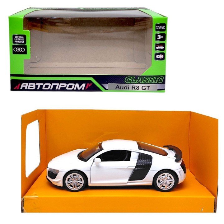 МАШИНА АВТОПРОМ (МЕТАЛЕВА) Audi R8 GT (БІЛА)