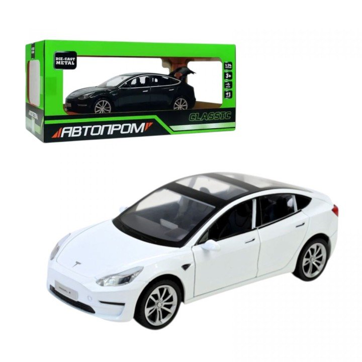 МАШИНА 1:24 Tesla model 3 (БІЛА)