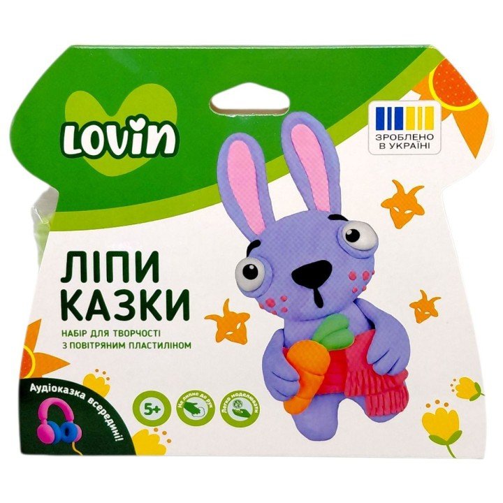 Набір для творчості з повітряним пластиліном "ЛіпиКазки" (ЗАЙЧИК)