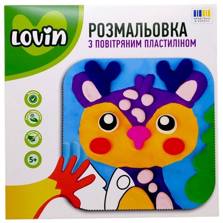 Розмальовка з повітряним пластиліном (ОЛЕНЬ)