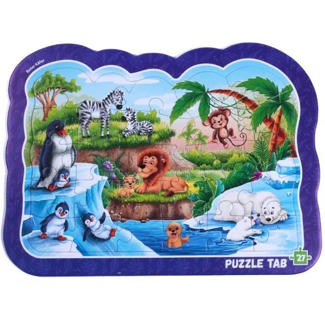 Гра розвиваюча (пазли-вкладиші) "Тварини зоопарку"