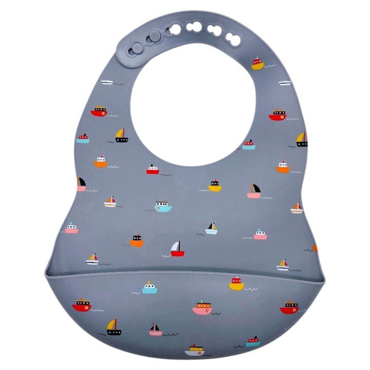 Слинявчик силіконовий (СІРИЙ)