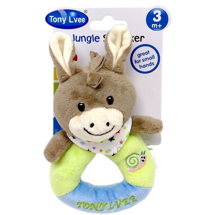 М`яка іграшка-брязкальце "TONY LVEE" (ОСЛИК)