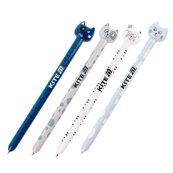 Ручка кулькова автоматична Funny cat, синя