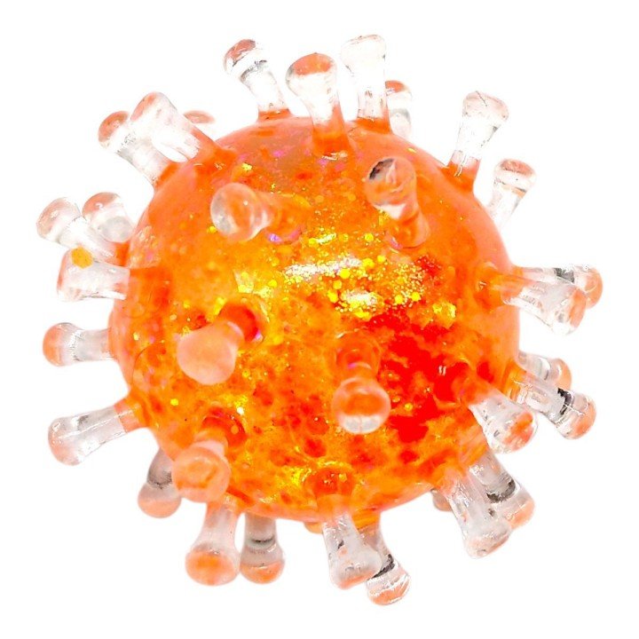 ІГРАШКА-АНТИСТРЕС ВІРУС 7см. (ПОМАРАНЧЕВИЙ)