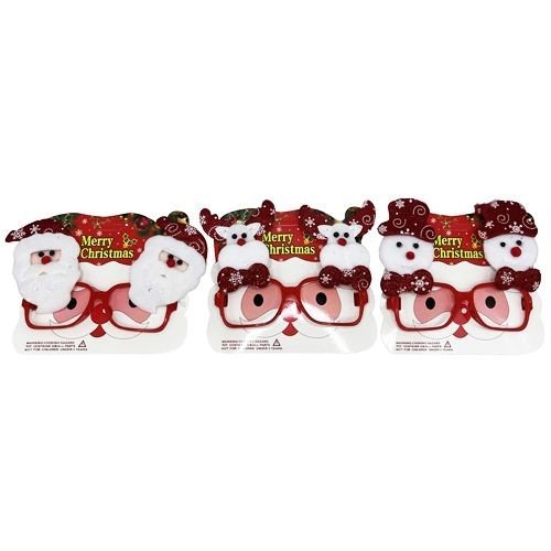 Окуляри новорічні "Санта, Сніговик, Олень" мікс