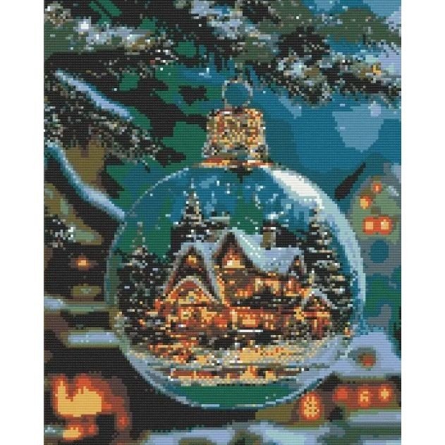 Алмазна мозаїка "Різдвяна ніч" 40х50 см