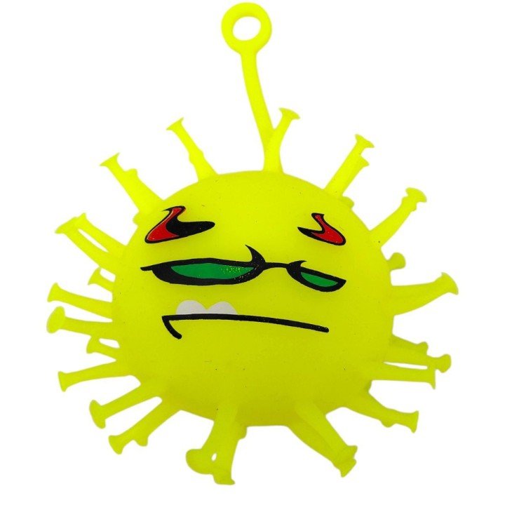 СЯЮЧИЙ ЇЖАЧОК КОРОНАВІРУС 9 СМ (ЖОВТИЙ)