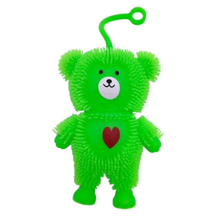 СИЛІКОНОВА СВІТЯШКА ВЕДМЕДИК 12 СМ. (ЗЕЛЕНИЙ)