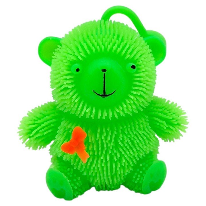 СИЛІКОНОВИЙ ВЕДМЕДИК, СВІТИТЬСЯ 9 см. (ЗЕЛЕНИЙ)