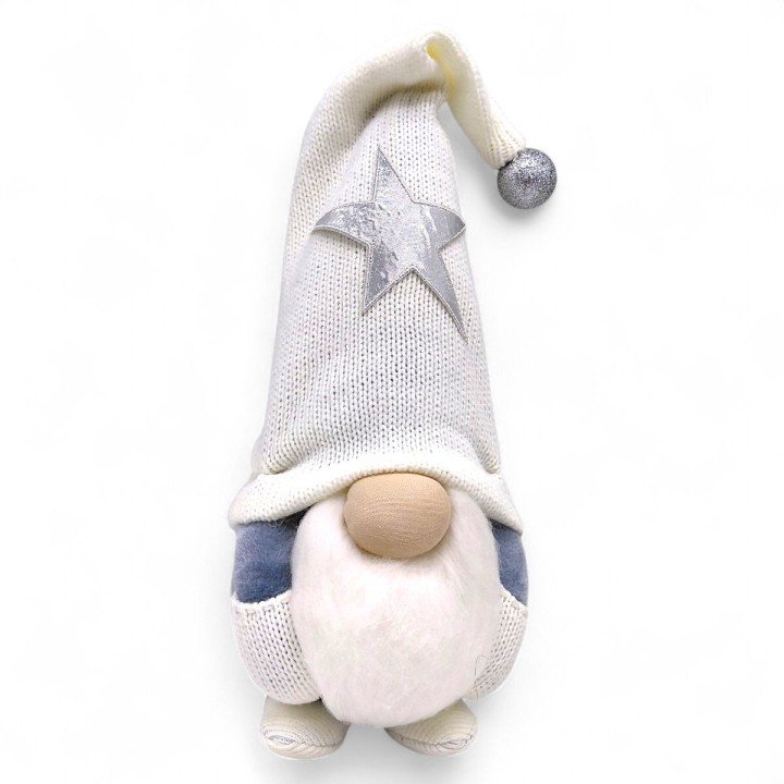Мʼяка іграшка "Скандинавський гном" (Hand Made) висота 28 см, хлопчик (білий) 28см