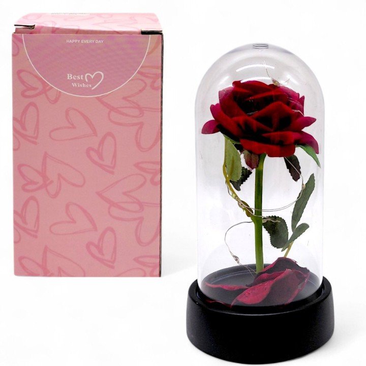 Іграшка-світяшка "Троянда в колбі" 15 см