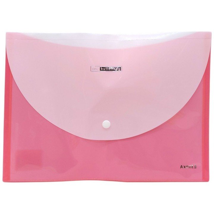 Папка пластикова на кнопці А4 (РОЖЕВА)