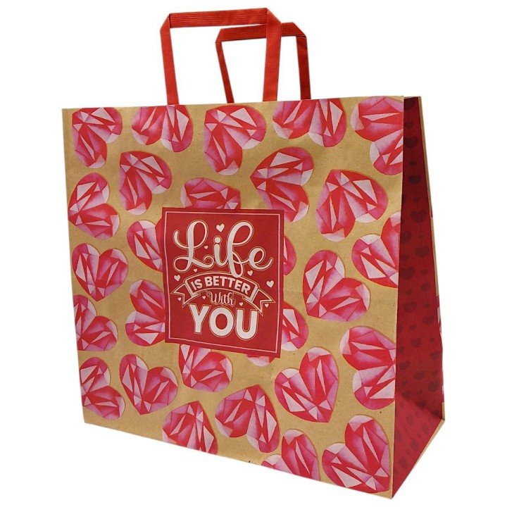 Пакет паперовий КРАФТ 32х15х30 см