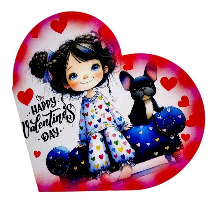 Листівка вітальна "Валентинка" 13,1х7,1 см (10 штук)