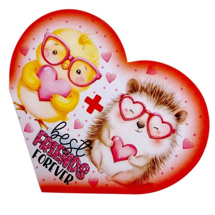 Листівка вітальна "Валентинка" 15,1х8,2 см