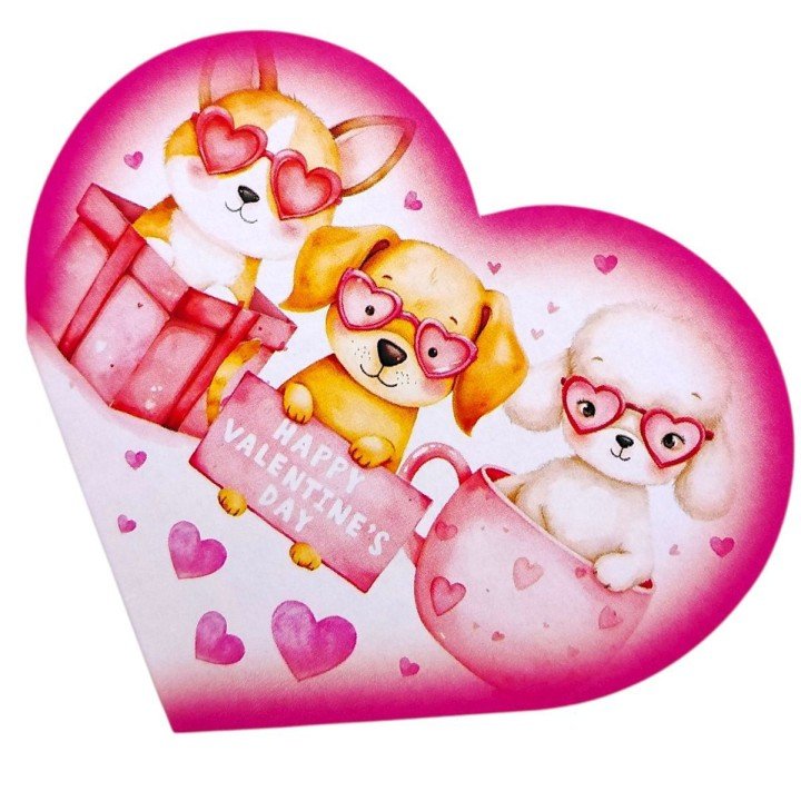 Листівка вітальна "Валентинка" 15,1х8,2 см