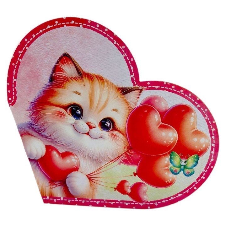 Листівка вітальна "Валентинка" 17,3х9.4 см (10 штук в упаковці)