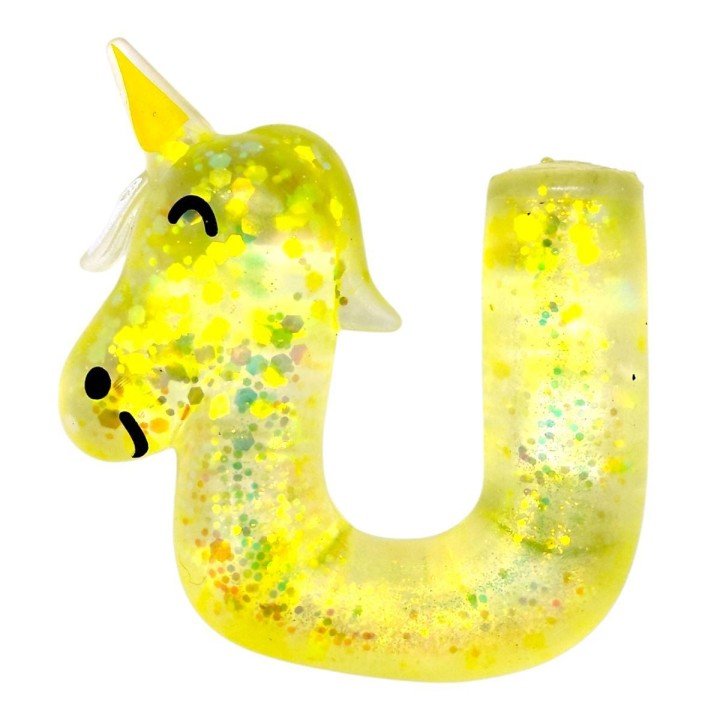 Антистрес жуйка-тягучка "Алфавіт" 9 см (ЖОВТА)