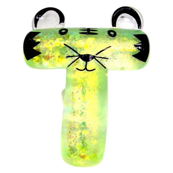 Антистрес жуйка-тягучка "Алфавіт" 9 см (ЗЕЛЕНА)