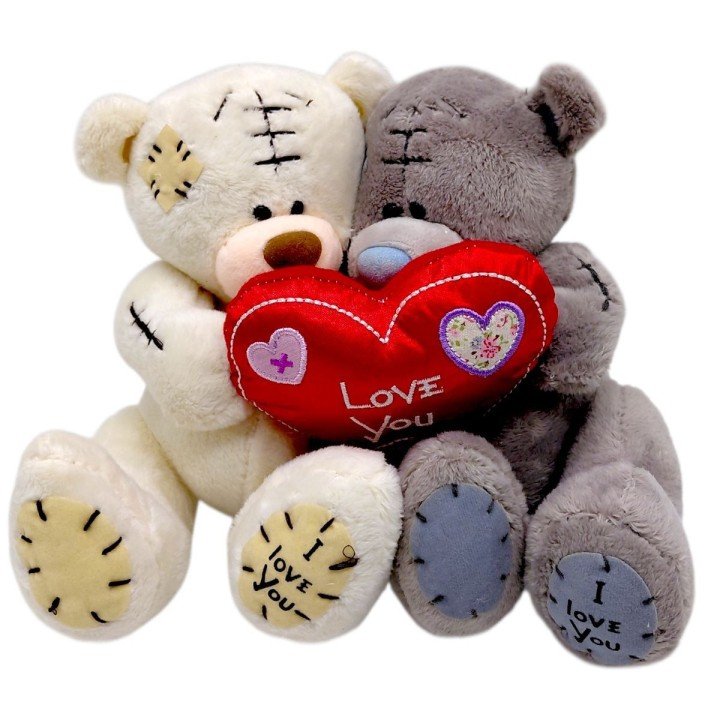 М'які іграшки "Пара Ведмедиків" 16 см (СІРИЙ+БІЛИЙ)
