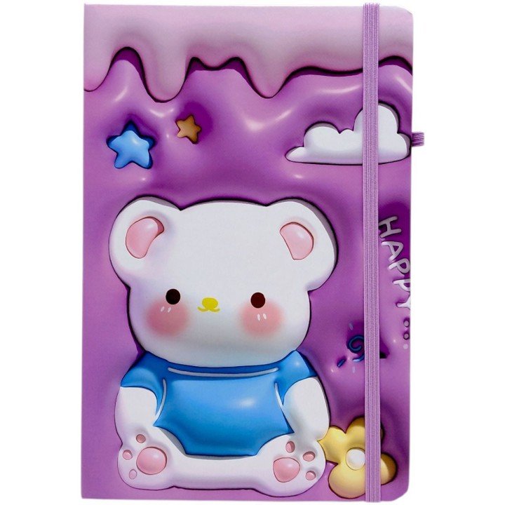 Блокнот "Кролик" тверда обкладинка, А5 (ФІОЛЕТОВИЙ)