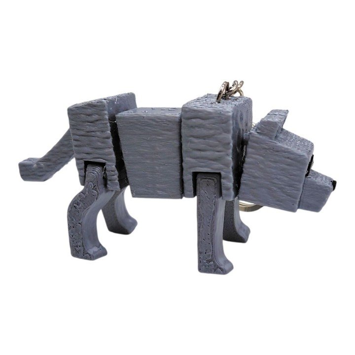 Брелок 3d друк "Minecraft: Вовк"