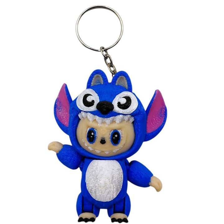 Брелок 3d друк "Стіч-Лабубу"