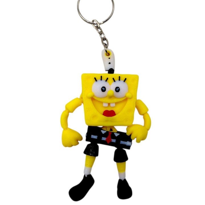 Брелок 3d друк "ГубкаБоб (flexy)"