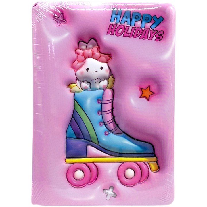 Блокнот 3D Зайчик, формат а5 (СВІТЛО-РОЖЕВИЙ)