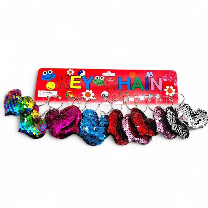 Брелок "Сердечко" паєтки (12 шт)