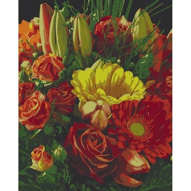 Картина за номерами "Експресивний букет" 40х50 см
