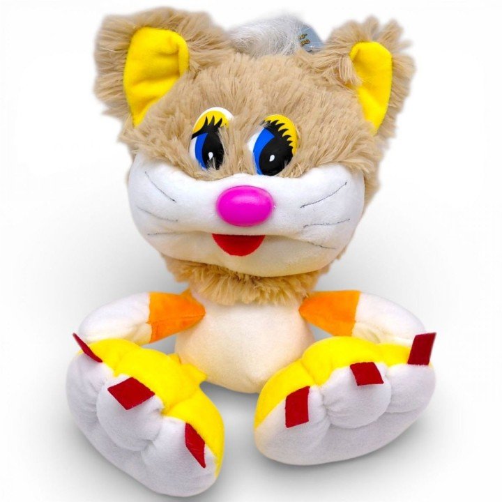 Мʼяка іграшка "Коротишка кіт", 14х20х24 (ЖОВТИЙ)