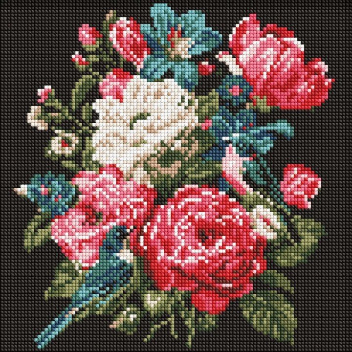 Алмазна мозаїка "Букет життя" 30х30 см